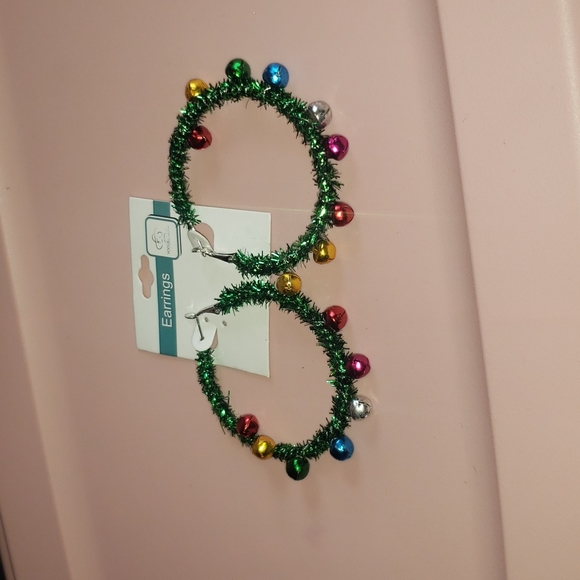 FINAL PRICE Christmas Hoop Earrings *J2 - Picture 1 of 2